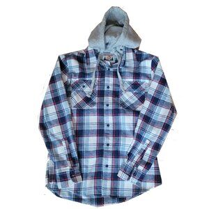 Free Planet Hooded Flannel Shirt (Sz Med)